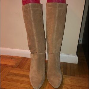 Tan slouchy boots